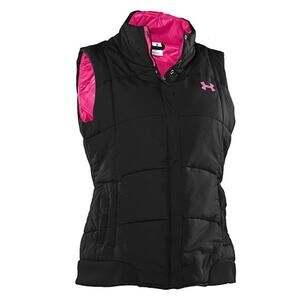 Under Armour Women’s Semi-Fitted Puffer Ski Vest Black Hot Pink Size XS